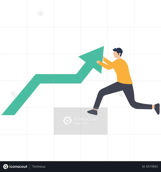 Growing business graphs  Illustration