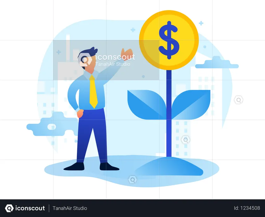 Growing Business  Illustration