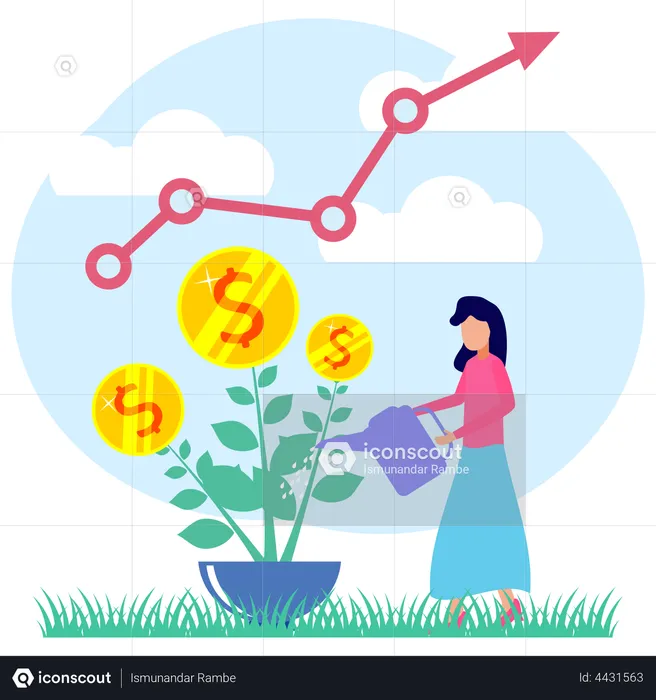 Growing Investment  Illustration