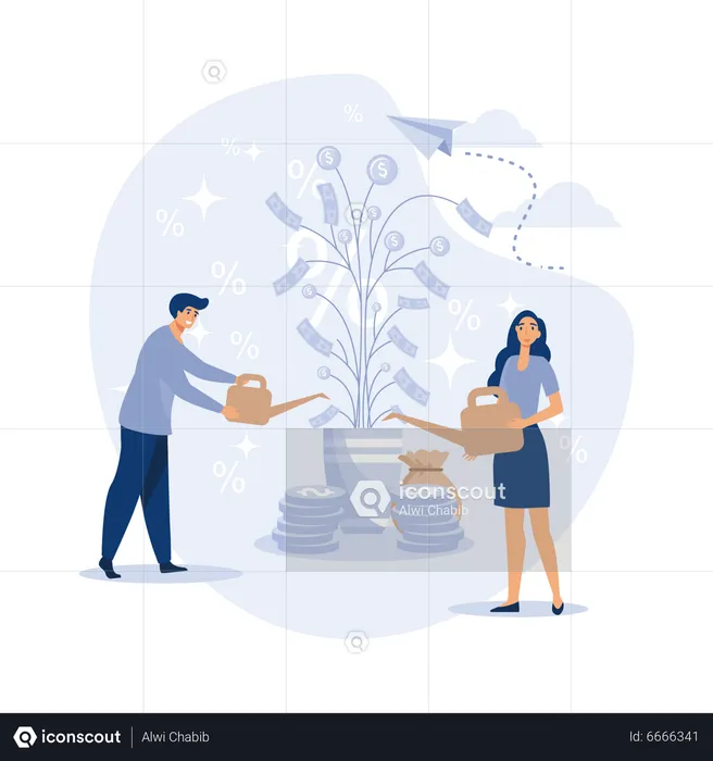 Growing investment  Illustration