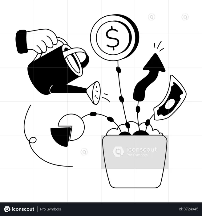 Growing money  Illustration