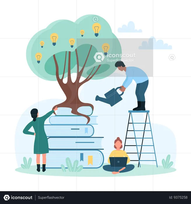 Growing of knowledge  Illustration