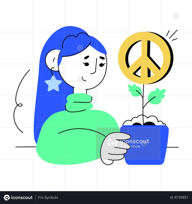 Growing peace  Illustration
