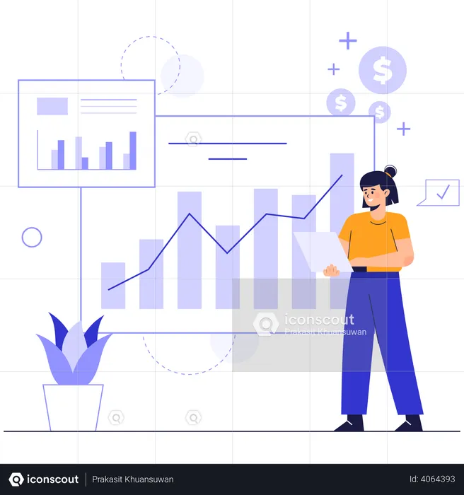 Growth analysis by employee  Illustration