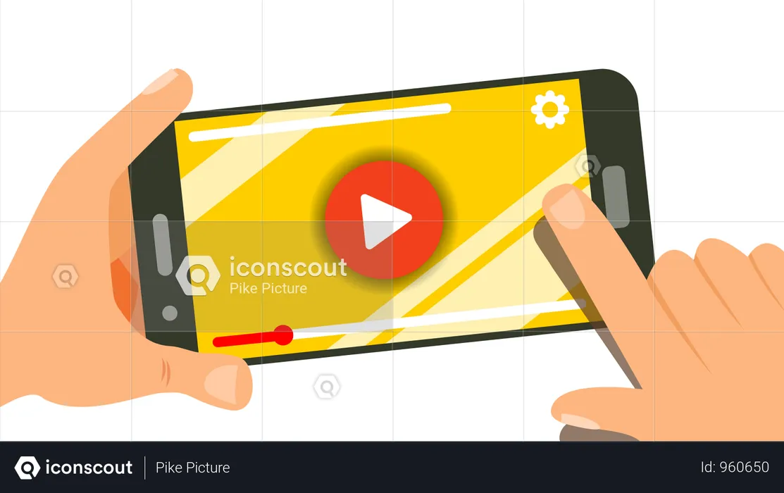 Guardare video sullo smartphone  Illustration