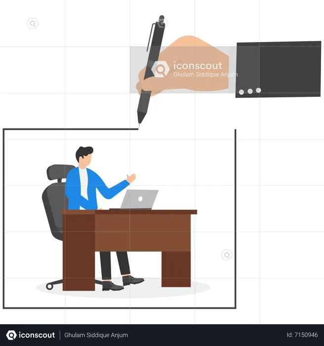Guidance for employee to work  Illustration
