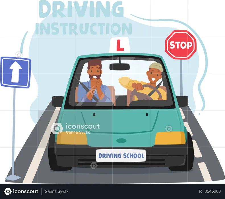 Instructeur guide novice  Illustration