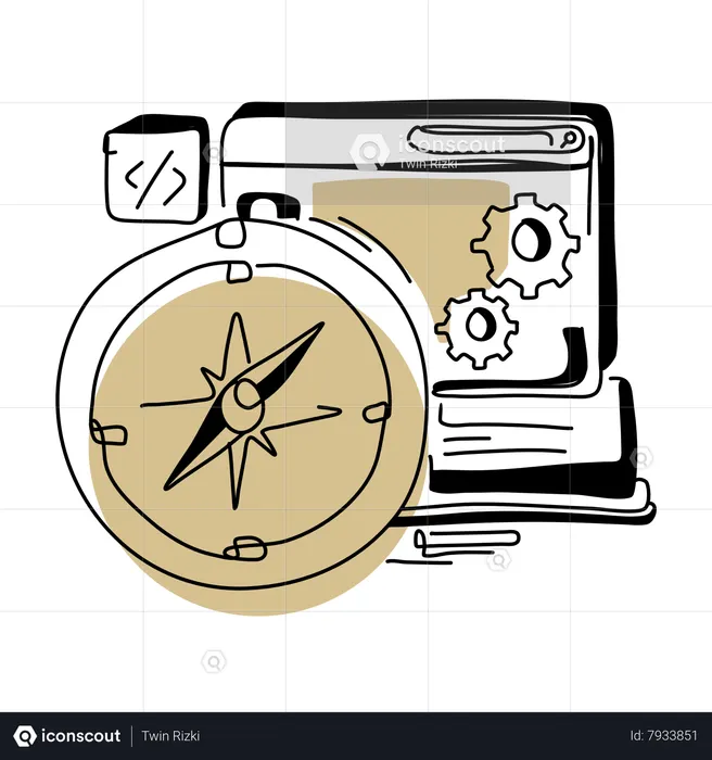Guiding Compass  Illustration