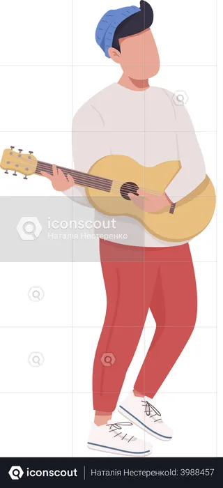 Guitariste masculin  Illustration