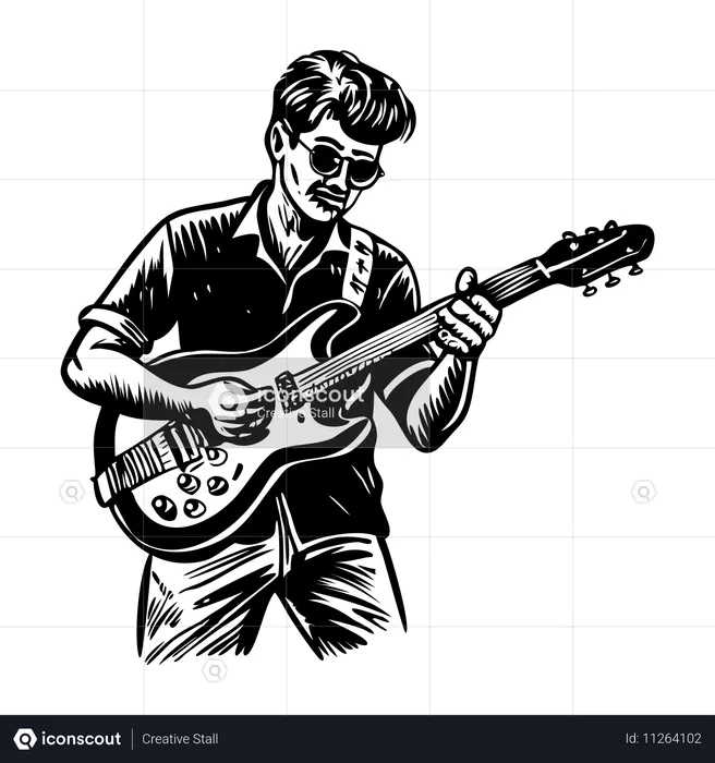 Guitarrista  Ilustração