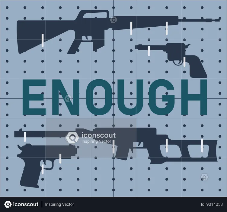 Gun set enough for war  Illustration