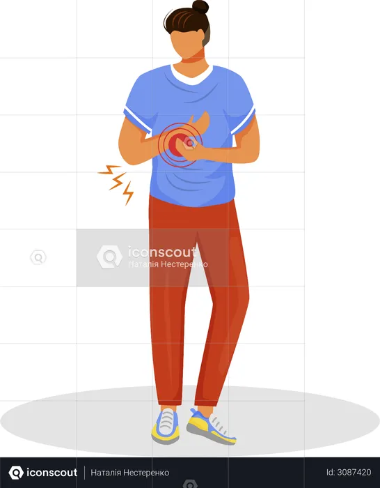 Guy with arm pain  Illustration