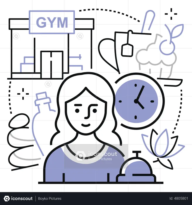 Gym Timings  Illustration