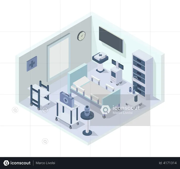 Cuarto de hospital  Ilustración