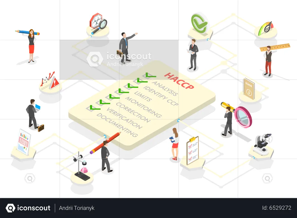 HACCP - Hazard Analysis and Critical Control Points  Illustration