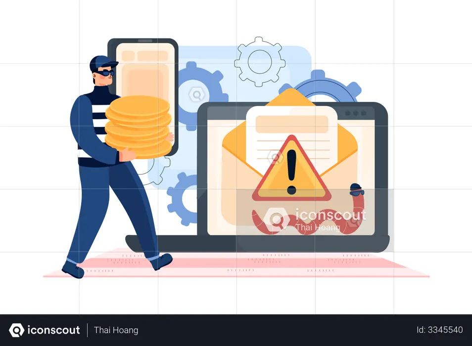 Hackeando por e-mail  Ilustração
