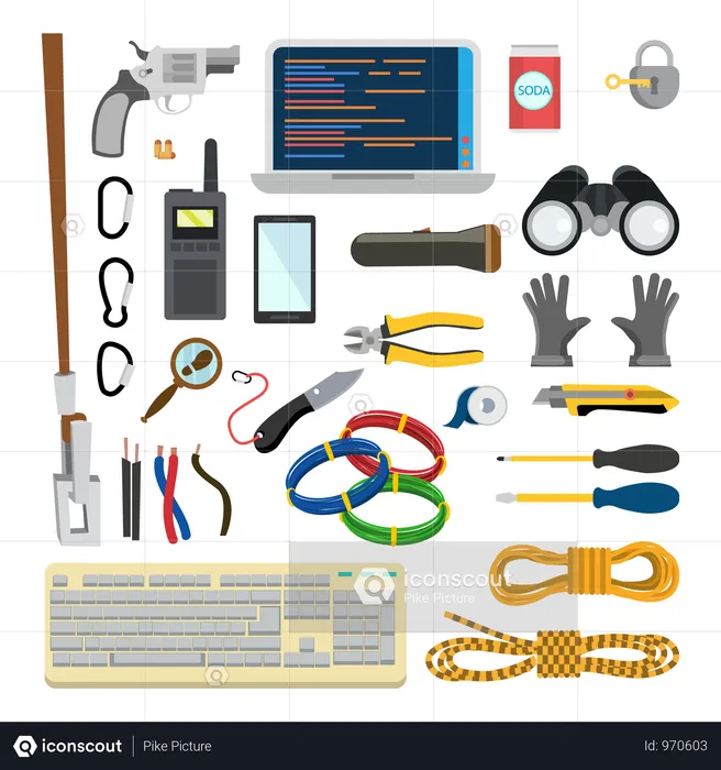 Hacker Accessories  Illustration