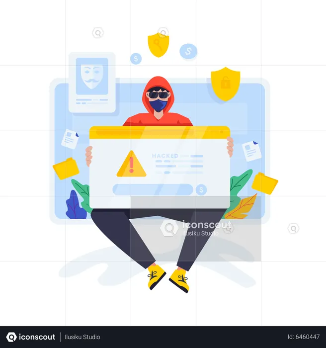 Hacker attack  Illustration