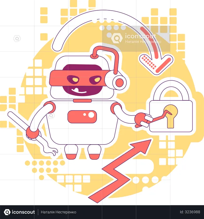 Hacker bot  Illustration