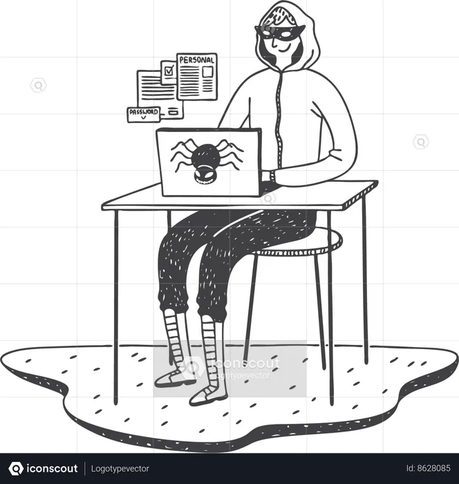 Hacker está inserindo bug no site  Ilustração