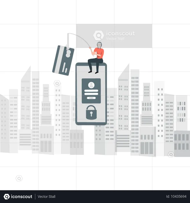 Hacker hacking password details  Illustration