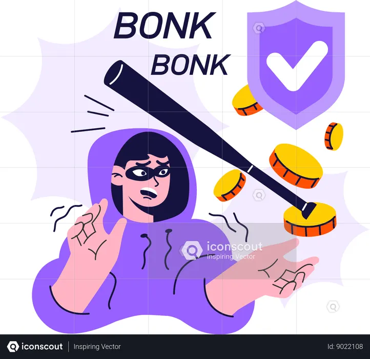 Hacker quebra segurança financeira  Ilustração