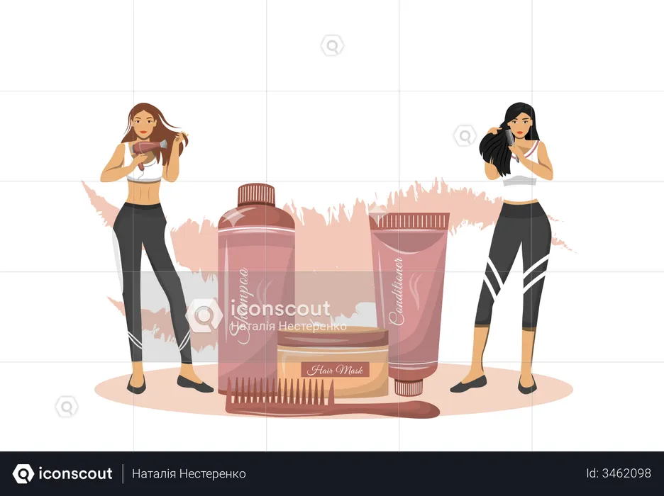 Hair care procedures and products  Illustration
