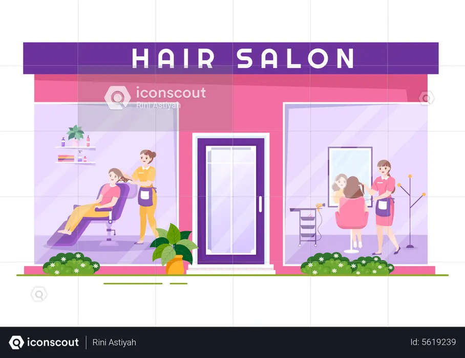 Hair Salon  Illustration
