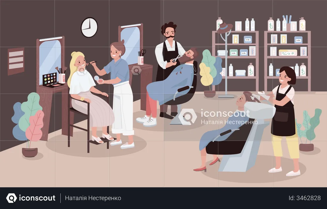 Hairdressing salon  Illustration
