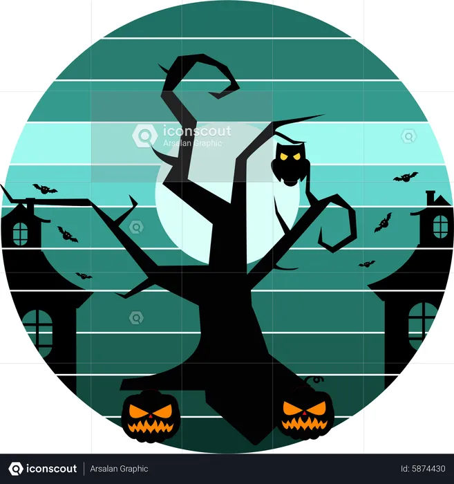 Halloween assustador  Ilustração