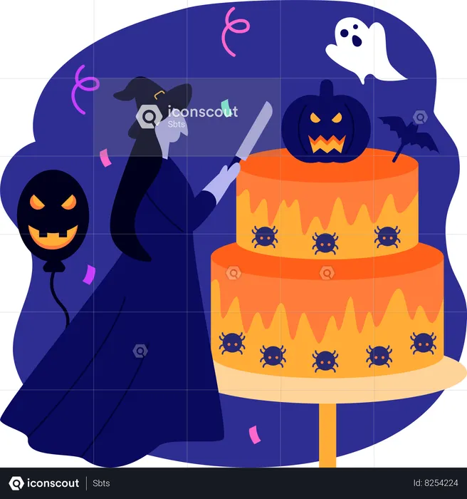 Halloween cake  Illustration
