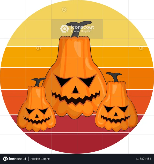 Citrouille d'Halloween  Illustration