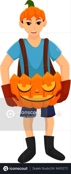 Halloween Costume Pumpkin  Illustration
