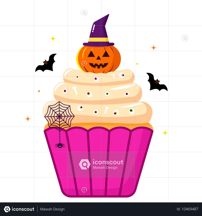 Halloween-Cupcakes  Illustration