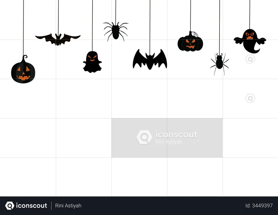 Best Halloween Decoration Illustration download in PNG & Vector format