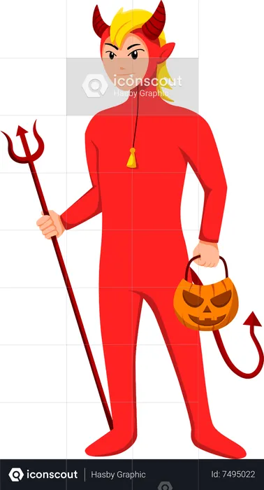 Diable d'Halloween  Illustration