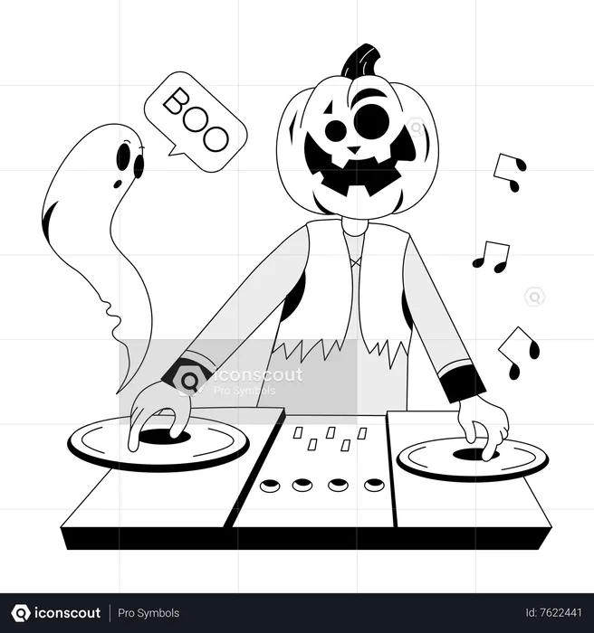 Halloween DJ  Illustration