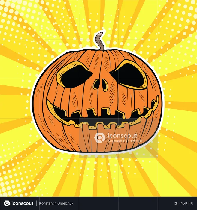 Halloween Jack pumpkin head  Illustration