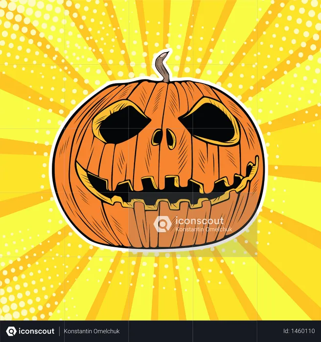 Testa di zucca di Halloween Jack  Illustration