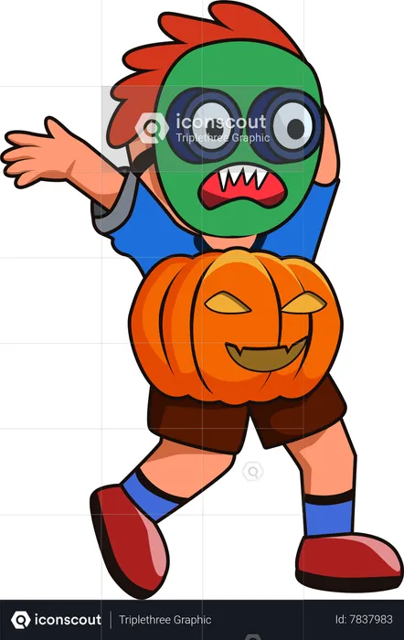 Halloween Monster Character  Illustration
