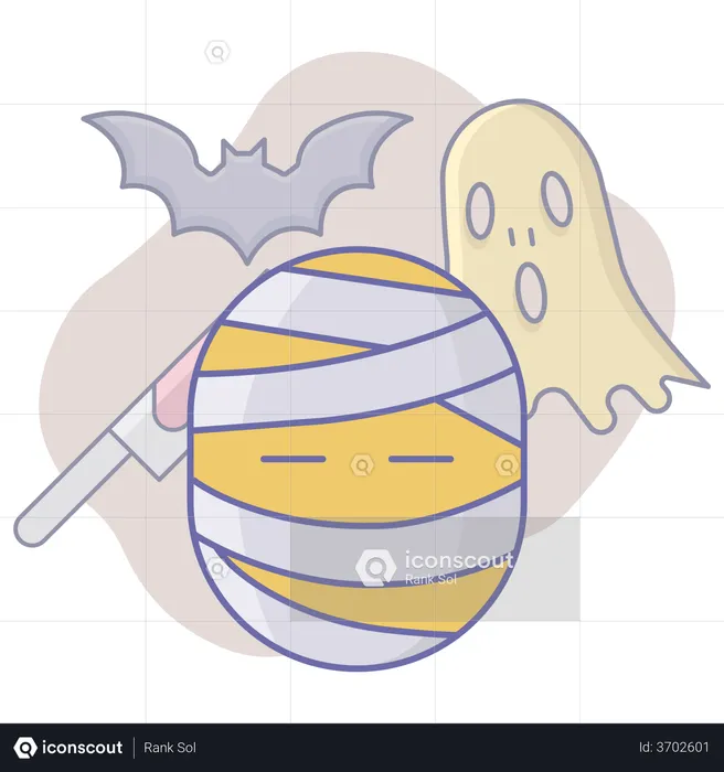 Halloween Mummy  Illustration