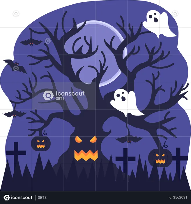 Halloween Night  Illustration