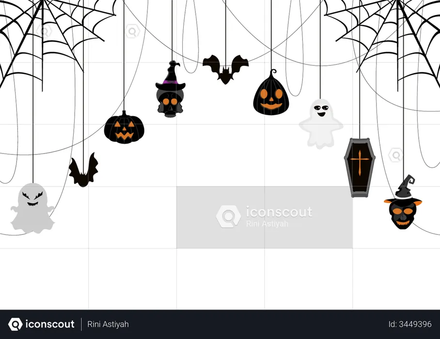 Halloween-Party-Dekoration  Illustration