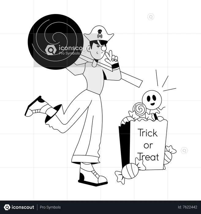 Halloween Pirate  Illustration