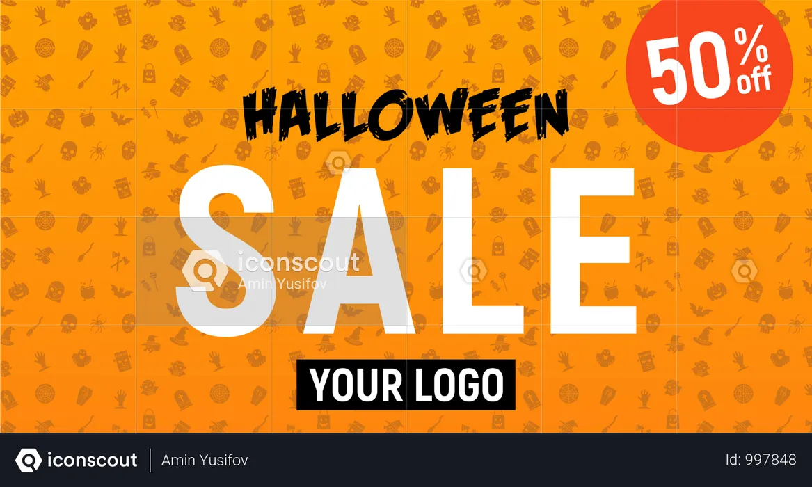 Halloween Sale Background  Illustration