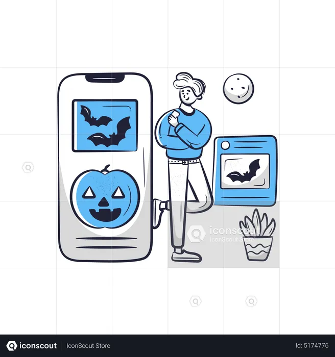 Halloween Social media post  Illustration