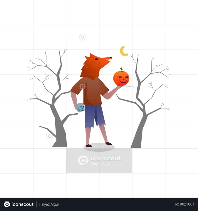 Halloween Werewolf  Illustration