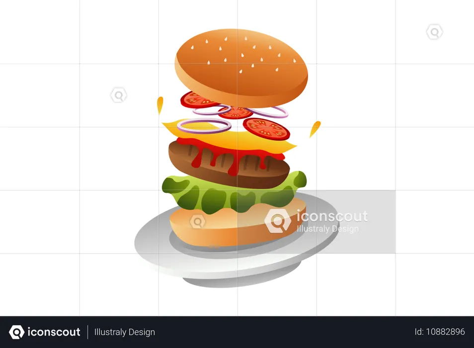 Hamburguesa  Ilustración