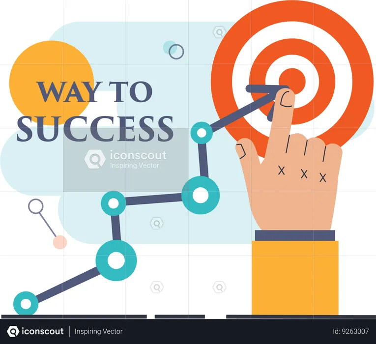 Hand find way to success  Illustration