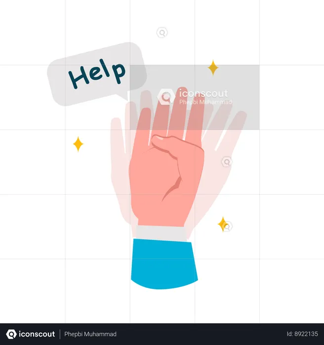 Hand Gesture Help  Illustration